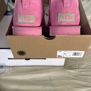 UGG Pink Ankle Boots with Suede Finish